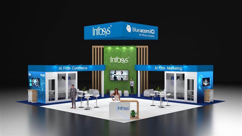 40x40 trade show booth design